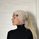 PonyCap® Beanie – Minimal Ponytail Knit Hat