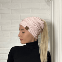 PonyCap® Beanie – Minimal Ponytail Knit Hat